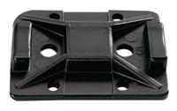 151-11810-ty8g1s-pa66w-bk HellermannTyton Self Adhesive Black Cable Tie Mount 25 mm x 32mm, 8mm Max. Cable Tie Width