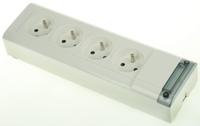 0-506-10 Legrand Type E - French 4 Gang Trailing Socket, 250 V ac, No