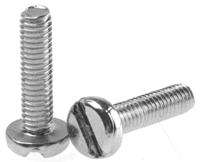 560-007 RS PRO Slot M4 Pan Steel Machine Screws DIN 85 x 16.0mm