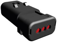 776535-1 TE Connectivity, AMPSEAL 16 Automotive Connector Plug Red Clip Mount 3 Way