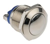 r19dfnstag EOZ Push Button Switch, Momentary, Panel Mount, 19.2mm Cutout, SPST, 48 V dc, 250V ac, IP65