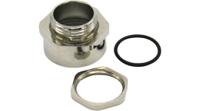 rnd-465-00416 RND Cable Gland Adaptor, M16 Exterior Thread, M12 Interior Thread, Nickel Plated Brass, RND 465 Series