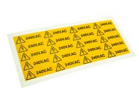 776-0936 RS PRO Black/Yellow Vinyl Safety Labels, 240V AC-Text 20 mm x 60mm