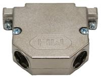 mhdu45zk25-k MH Connectors MHDU45 Series Zinc Angled D Sub Backshell, 25 Way, Strain Relief