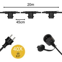 145077 Light String 20M 40pcs E27 IP44