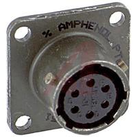 pt02a-10-6s Amphenol Industrial, PT, Copper Alloy 6 Way Panel Mount MIL Spec Circular Connector ReceptacleGreen, Socket