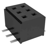 clm-103-02-f-d-tr Samtec CLM Series Vertical Surface Mount PCB Socket, 3-Contact, 2-Row, 1mm Pitch, Press-In Termination