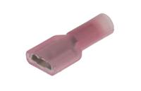 19005-0001 Molex InsulKrimp 19005 Red Insulated Female Spade Connector, Receptacle, 6.35 x 0.81mm Tab Size