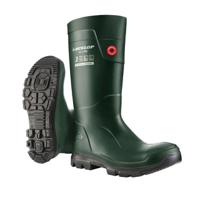 lj2kl02fr42 Dunlop Purofort Black, Green Steel Toe Capped Unisex Safety Boot, UK 8, EU 42