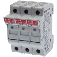 chm3diu Eaton 32A Rail Mount Fuse Holder for 10 x 38mm Fuse, 3P, 690V ac