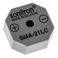 sma-21lc-p10 Sonitron 91dB Through Hole Continuous Internal Buzzer, 21 x 21 x 9.5mm, 1.5V dc Min, 15V dc Max