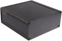 188-1252 RS PRO Black Extruded Aluminium Heat Sink Case, IP40, Black Lid, 200 x 100 x 41mm