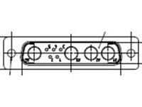 fm9w4sa-k121-1727040040 FCT from Molex 172704 5 Way Panel Mount D-sub Connector Socket, 2.84mm Pitch