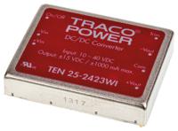 ten-25-2423wi TRACOPOWER TEN 25WI DC-DC Converter, ±15V dc/ ±1A Output, 10 → 40 V dc Input, 25W, Through Hole, +85°C Max Temp