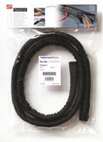 170-01012-twist-in-08-pet-bk HellermannTyton Braided PET Black Cable Sleeve, 8mm Diameter, 5m Length, Helagaine Series