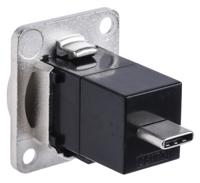143-8924 RS PRO Straight, Panel Mount, Female to Male- Single Port Type C USB Connector