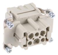 09330062702 Han E Series size 16 A Connector Insert, Female, 6 Way, 16A, 500 V