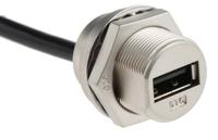 122-3031 RS PRO USB 2.0, Male USB A to Female USB A