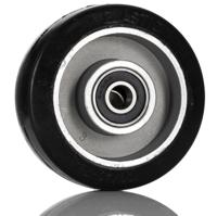 201-2768 RS PRO Black Rubber Abrasion Resistant, Quiet Operation Trolley Wheel, 160kg