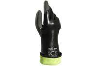 34410008 Mapa ULTRANITRIL 410 Black, Yellow Fabric Nitrile, Polyvinyl Chloride Work Gloves, Size 8