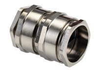 52107350-52103040 Lapp SKINDICHT Series Metallic Nickel Plated Brass Cable Gland, M32 Thread, 4mm min., 11.5mm max., IP54