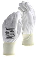 8802 Polyco Healthline Polyflex White Polyurethane Work Gloves, Size 8, Polyurethane Coating