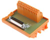 425-106 RS PRO 25-Contact Male Interface Module, D-sub Connector, DIN Rail Mount, 1A