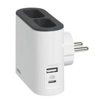 049401 Legrand French / German Multi Outlet Plug, 6A, Plug-In