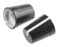 467-6780 RS PRO 13mm Black Potentiometer Knob for 6.4mm Shaft D Shaped