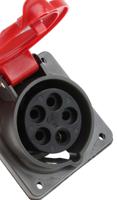 0-522-24 Legrand Red Panel Mount 3P + N + E Socket Socket, Rated At 16A
