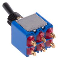 5646adbgk APEM Toggle Switch, Panel Mount, On-On, DPDT, Solder Lug Terminal, 30V dc