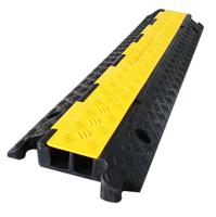 136-5423 RS PRO 1000mm Black/Yellow Cable Cover in Rubber, Thermoplastic, 38 x 35mm Inside dia.
