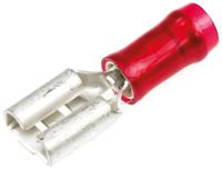 640903-1 TE Connectivity PIDG FASTON .250 Red Insulated Female Spade Connector, Receptacle, 6.35 x 0.81mm Tab Size, 0.3mm² to