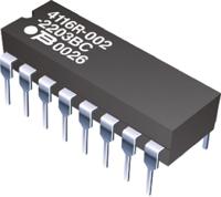 4116r-1-100lf Bourns, 4100R 10Ω ±2% Isolated Resistor Array, 8 Resistors, 2.25W total, DIP, Through Hole