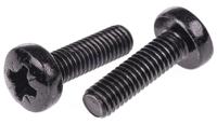 483-1066 RS PRO Pozi M6 Pan Steel Machine Screws DIN 7985 x 20.0mm