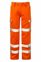 pr336ldst-14 PULSAR PR336LDS Orange Hi Vis Trouser Water Repellent 34 in L Leg Length 33in