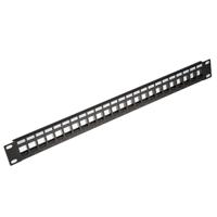26110357-5 Roline Cat5, Cat6 24 Port RJ45 Keystone Patch Panel UTP Black