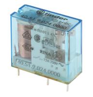 405190240000 Finder PCB Mount Power Relay, 24V dc Coil, 10A Switching Current, SPDT