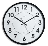 11525 Orium Black Radio Controlled Analog Wall Clock, 30cm Diameter