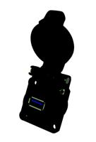 usb3f2bscc Amphenol Socapex Straight, Flange Mount, Socket Type A 3.0 USB Connector