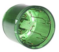 84320055 Werma 843 Series Green Steady Effect Beacon Unit, 24 V dc, LED Bulb, AC, DC, IP54