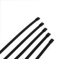 183-4269 RS PRO Cable Tie, Ball Lock, 1.2m x 12 mm, Black 316 Stainless Steel, Pk-100