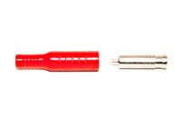 bu-p5167-2 Mueller Electric Red Female Banana Socket, 4 mm Connector, Crimp, Solder Termination, 15A, 5000V dc, Nickel Plating