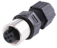 1838274-3 TE Connectivity Circular Connector, 5 Contacts, Cable, M12 Connector, Socket, Female, IP67, M12 Series