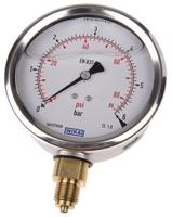 7075546 WIKA G 3/8 Analogue Pressure Gauge 6bar Bottom Entry 100mm Outside Diameter