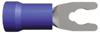 52955 TE Connectivity PLASTI-GRIP Insulated Crimp Spade Connector, 1mm² to 2.6mm², 16AWG to 14AWG, M3.5 Stud Size Vinyl, Blue