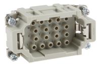 09320183001 HARTING Heavy Duty Power Connector Insert, 16A, Male, Han EE Series, 18 Contacts