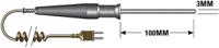 342-8906 RS PRO T General Purpose Temperature Probe, 100mm Length, 3mm Diameter, +400 °C Max