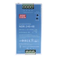 ndr-240-48 MEAN WELL NDR Switched Mode DIN Rail Power Supply, 90 → 264V ac ac Input, 48V dc dc Output, 5A Output, 240W