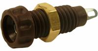 558-858 RS PRO Brown Female Banana Connectors, 4 mm Connector, Screw Termination, 10A, 60V dc, Nickel Plating